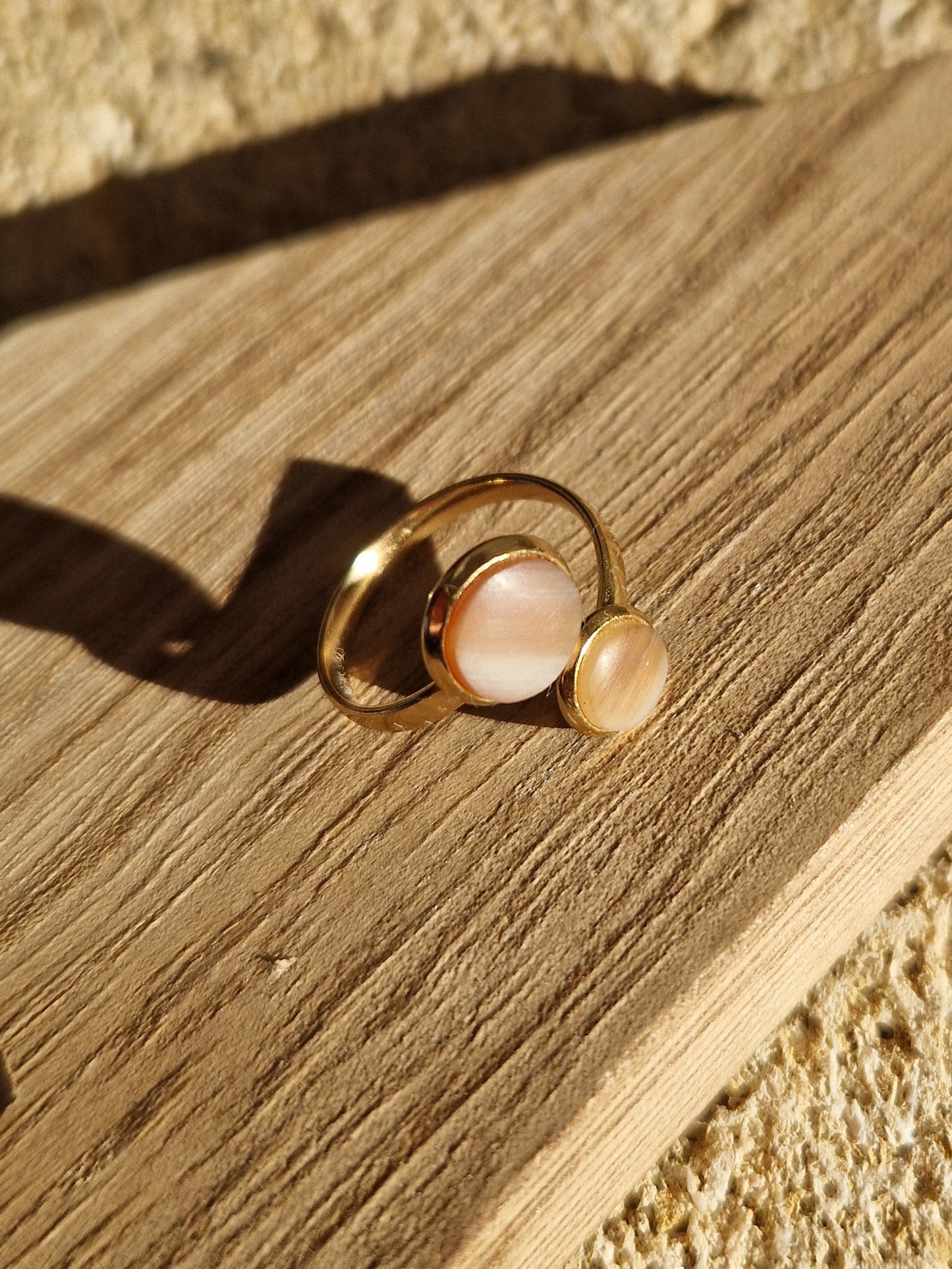 Bague double cabochon