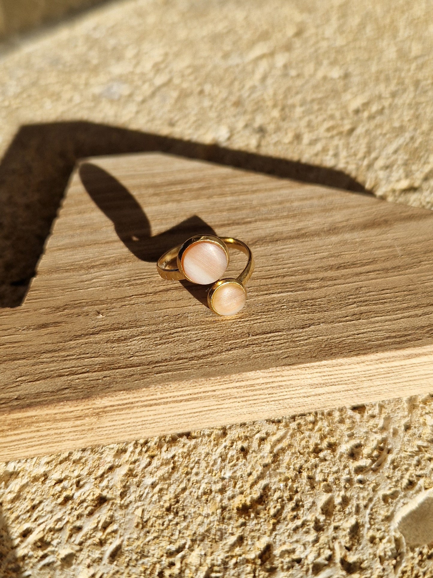 Bague double cabochon